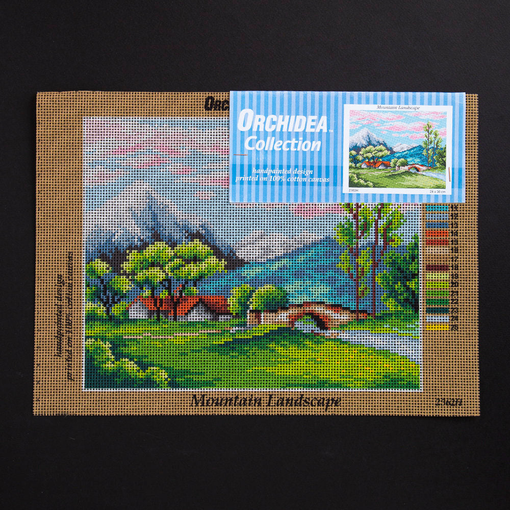 ORCHİDEA 24 x 30 cm Dağ Baskılı Goblen 2362H